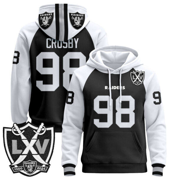 Men's Las Vegas Raiders 2025 Premium Pullover Hoodie - All Stitched - Image 4