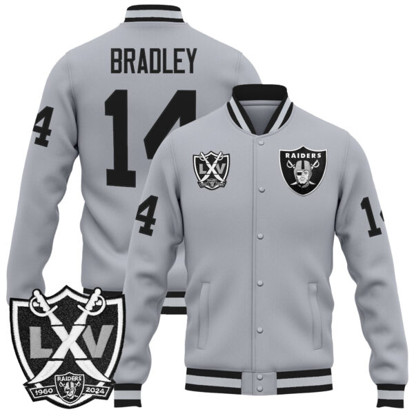 Men's Las Vegas Raiders 65th Anniversary Patch Premium Jacket - All Stitched - Image 15