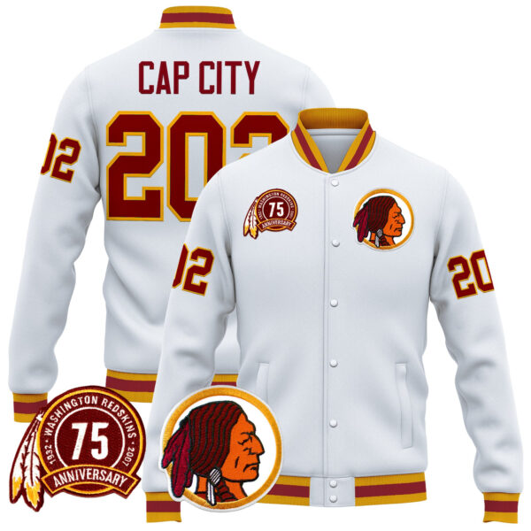 Men's Washington Redskins 75th Patch Premium Jacket - All Stitched - Image 20
