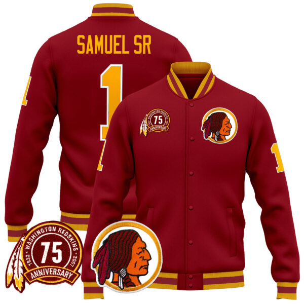 Men's Washington Redskins 75th Patch Premium Jacket - All Stitched - Image 9