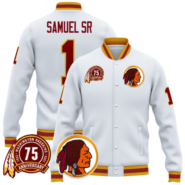 Men's Washington Redskins 75th Patch Premium Jacket - All Stitched - Image 27