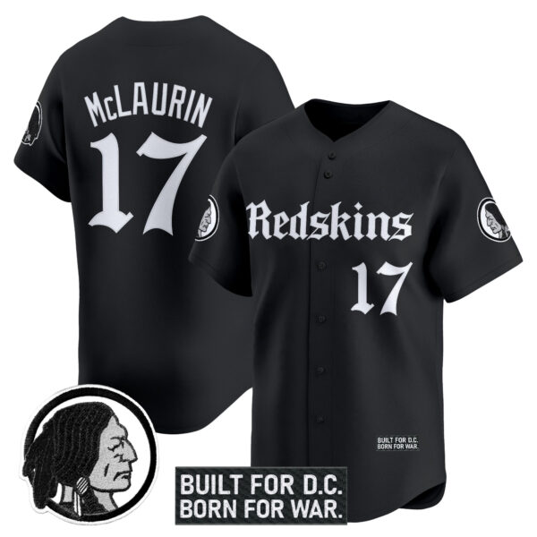 Men's Washington Redskins 'Gothic Capital Edition' Vapor Baseball Jersey - All Stitched - Image 6