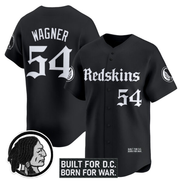 Men's Washington Redskins 'Gothic Capital Edition' Vapor Baseball Jersey - All Stitched - Image 5