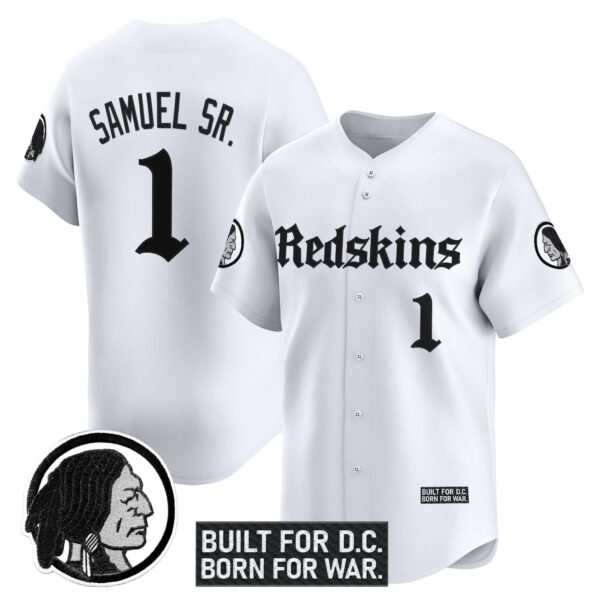 Men's Washington Redskins 'Gothic Capital Edition' Vapor Baseball Jersey - All Stitched - Image 19