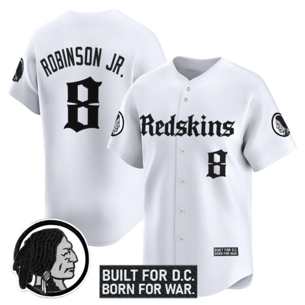 Men's Washington Redskins 'Gothic Capital Edition' Vapor Baseball Jersey - All Stitched - Image 13