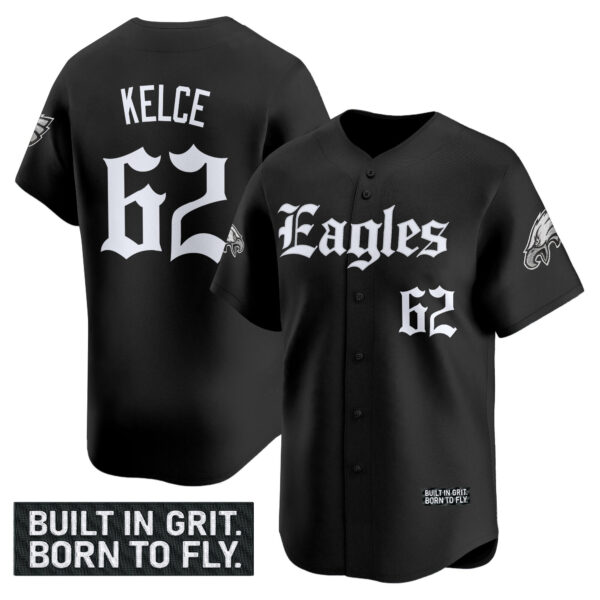 Men's Philadelphia Eagles 'Gothic Philly Edition' Vapor Baseball Jersey - All Stitched - Image 4