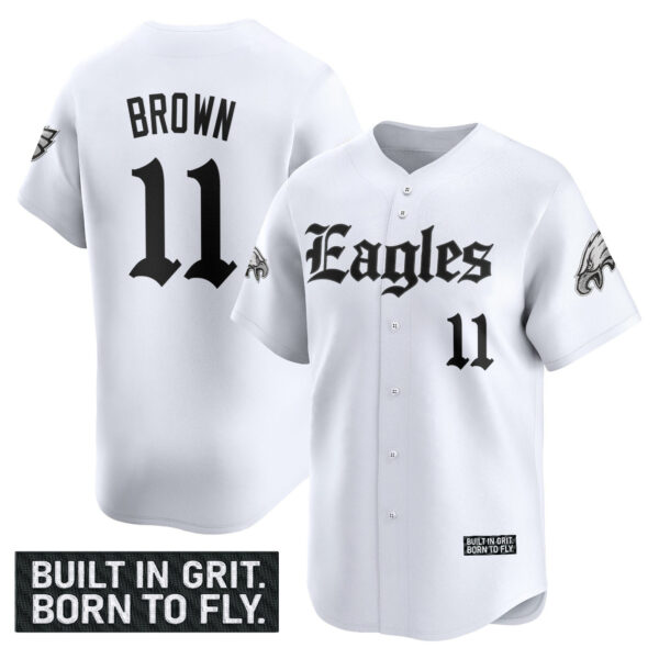 Men's Philadelphia Eagles 'Gothic Philly Edition' Vapor Baseball Jersey - All Stitched - Image 20