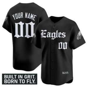 Philadelphia Eagles 'Gothic Philly Edition' Vapor Baseball Custom Jersey - All Stitched