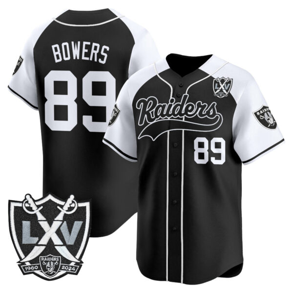 Men's Las Vegas Raiders 65th Anniversary Patch Vapor Baseball Jersey - All Stitched - Image 15