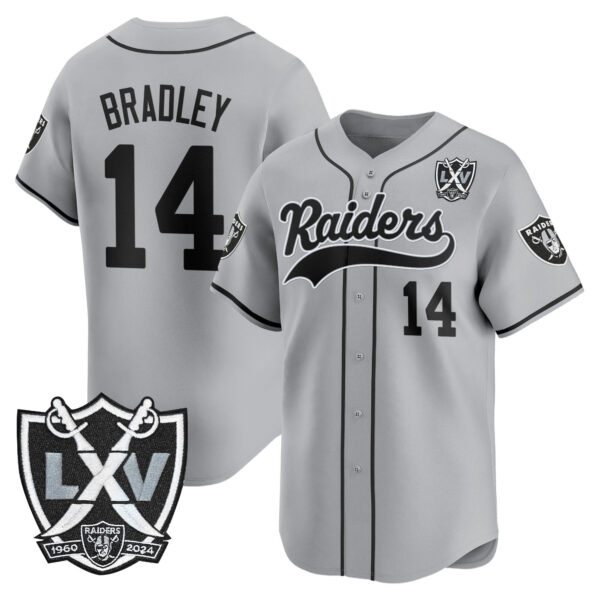 Men's Las Vegas Raiders 65th Anniversary Patch Vapor Baseball Jersey - All Stitched - Image 23