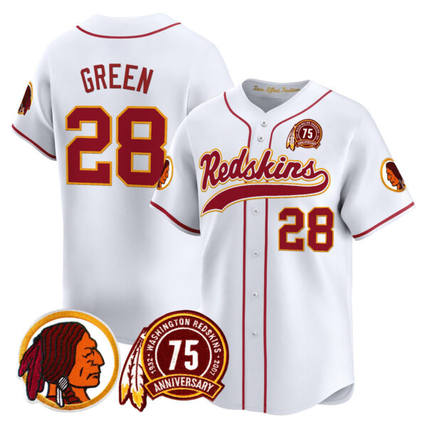 Men's Washington Redskins Throwback Vapor Baseball Jersey - All Stitched - Image 48