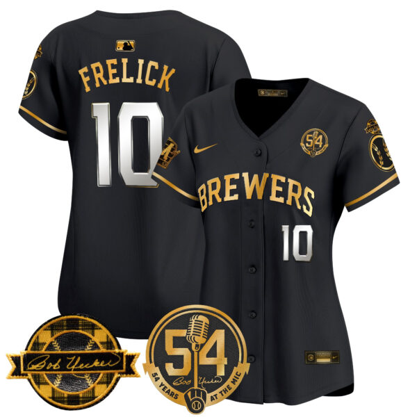 Women's Milwaukee Brewers 'Bob Uecker - 54 Seasons for Brewers' Vapor Premier Limited Jersey - All Stitched - Image 31