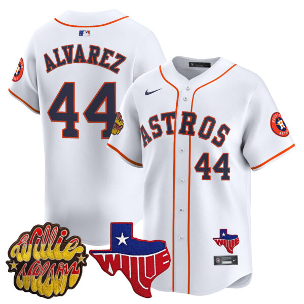 Men's Houston Astros 'Willie Nelson Patch' Vapor Premier Limited Jersey - All Stitched - Image 17