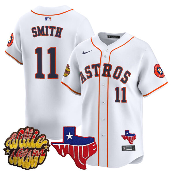 Men's Houston Astros 'Willie Nelson Patch' Vapor Premier Limited Jersey - All Stitched - Image 21