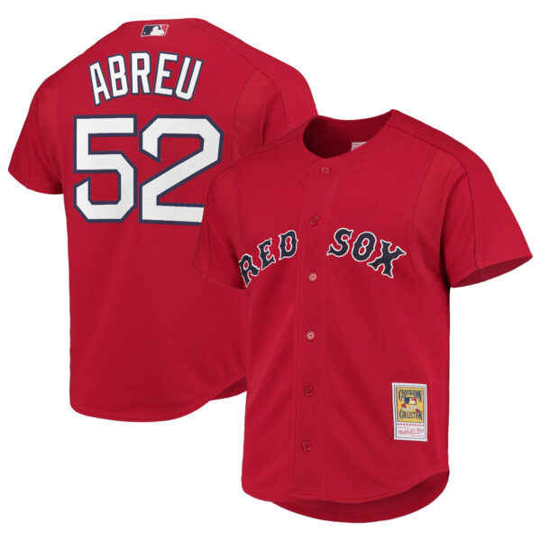 Men's Boston Red Sox Throwback Jersey - Cooperstown Collection - All Stitched - Image 15