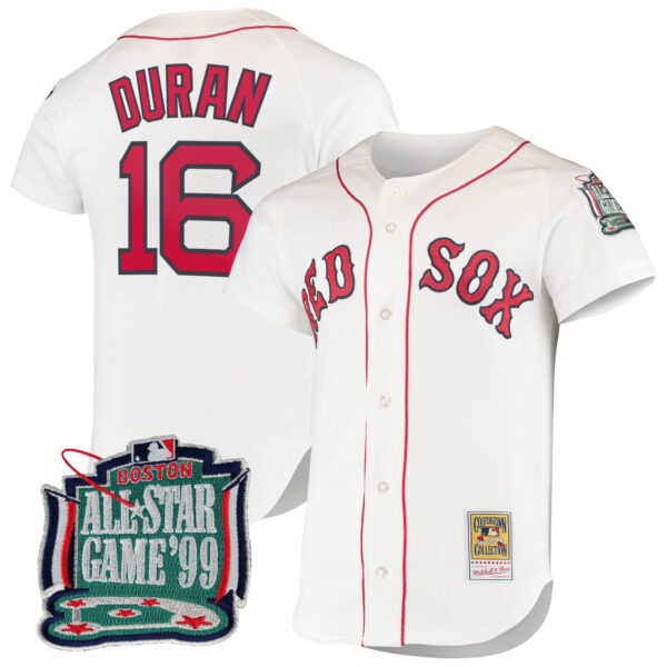 Men's Boston Red Sox Throwback Jersey - Cooperstown Collection - All Stitched - Image 6