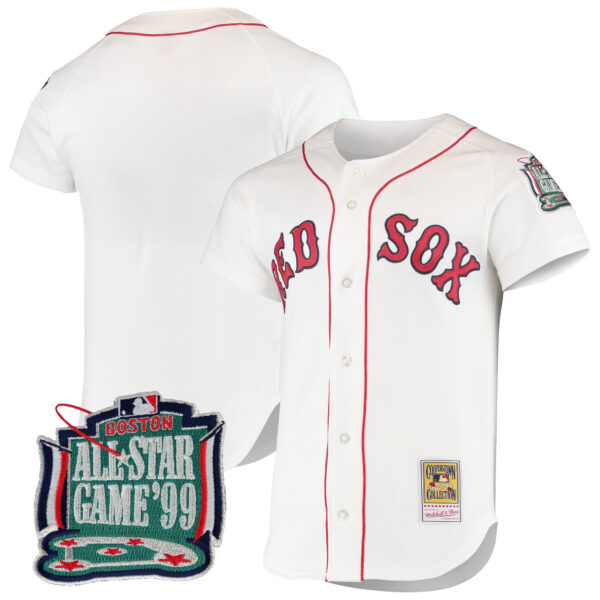 Men's Boston Red Sox Throwback Jersey - Cooperstown Collection - All Stitched - Image 8