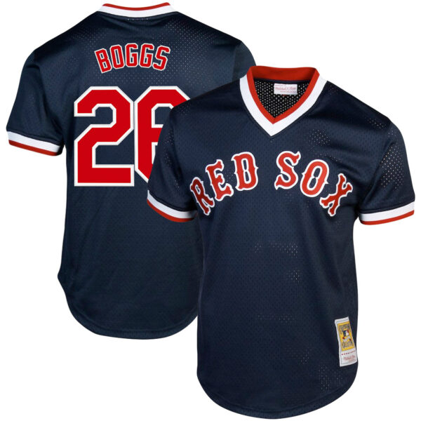 Men's Boston Red Sox Throwback Jersey - Cooperstown Collection - All Stitched - Image 29