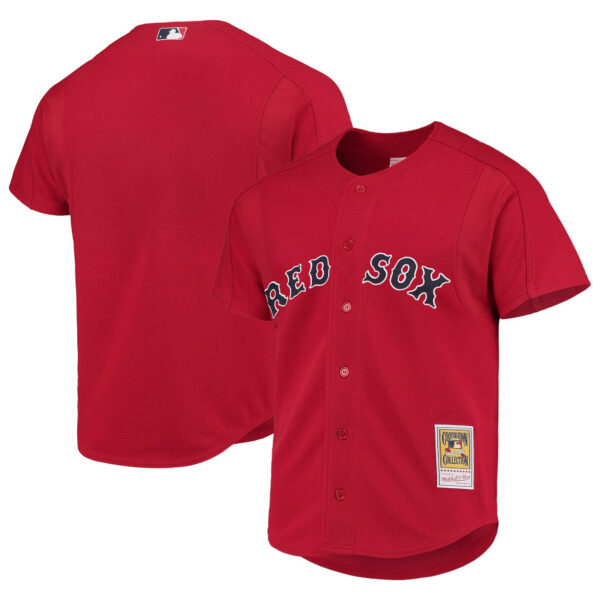 Men's Boston Red Sox Throwback Jersey - Cooperstown Collection - All Stitched - Image 16