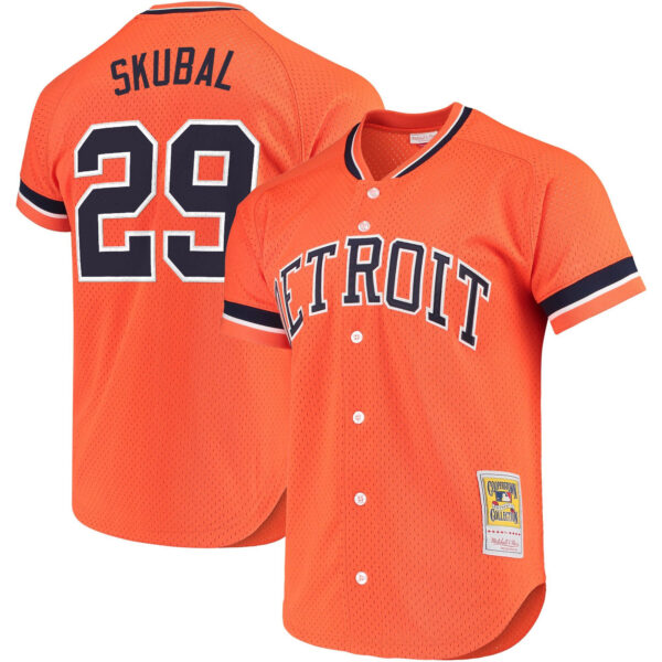Men's Detroit Tigers Throwback Jersey - Cooperstown Collection - All Stitched - Image 7