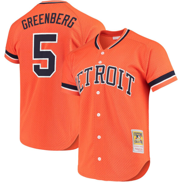 Men's Detroit Tigers Throwback Jersey - Cooperstown Collection - All Stitched - Image 6