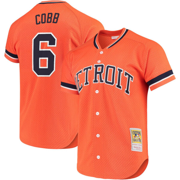 Men's Detroit Tigers Throwback Jersey - Cooperstown Collection - All Stitched - Image 5