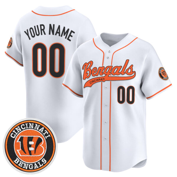 Cincinnati Bengals 2025 Vapor Limited Baseball Custom Jersey - All Stitched - Image 2