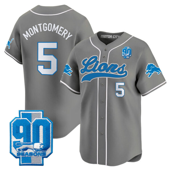Men's Detroit Lions 2025 Vapor Baseball Jersey - All Stitched - Image 45