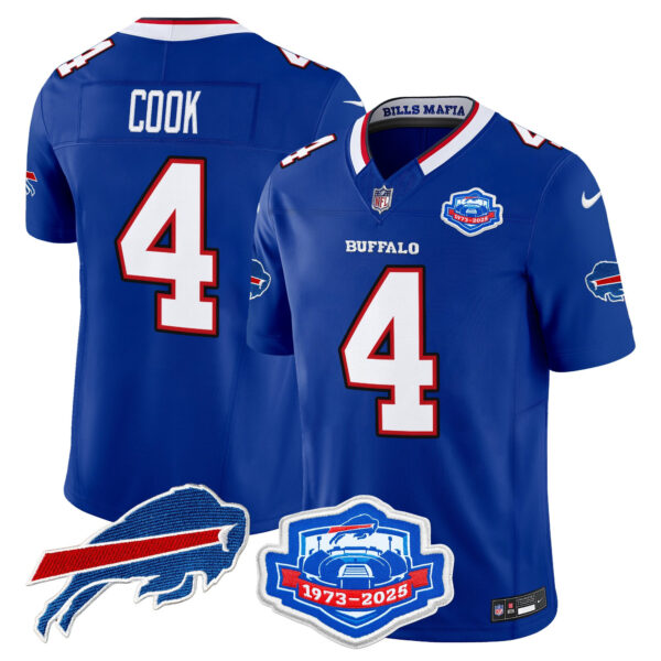 Men's Buffalo Bills 2025 "Rivalries" Vapor Limited Jersey - Farewell Season Patch - All Stitched - Image 10