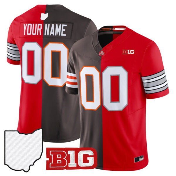 Browns & Bengals x College Football' Split Vapor Limited Custom Jersey - All Stitched - Image 3