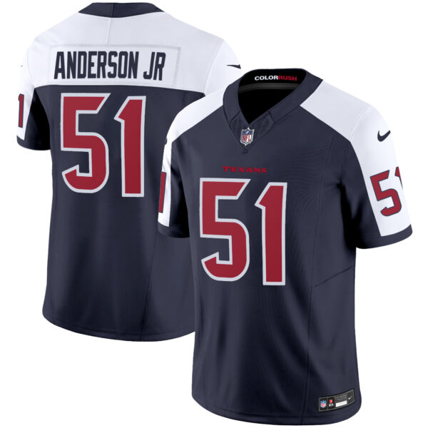 Men's Houston Texans Color Rush Legend Vapor Jersey - All Stitched - Image 12