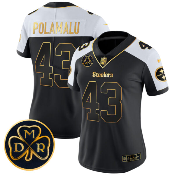 Women's Steelers DMR Patch Gold Vapor Limited Jersey - All Stitched - Image 6
