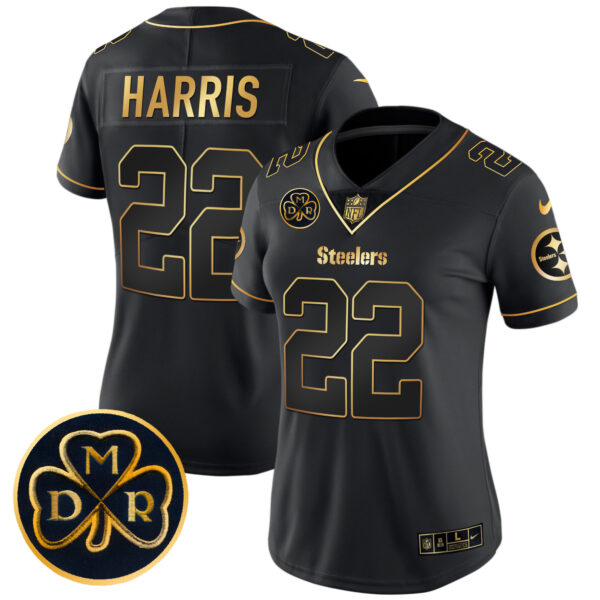 Women's Steelers DMR Patch Gold Vapor Limited Jersey - All Stitched - Image 18