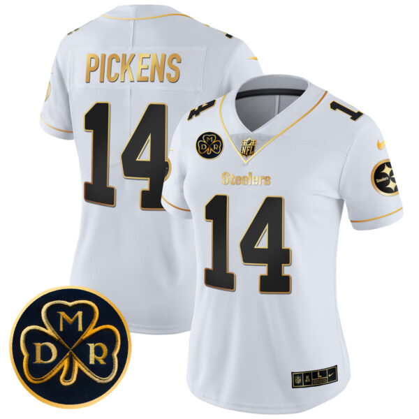Women's Steelers DMR Patch Gold Vapor Limited Jersey - All Stitched - Image 24