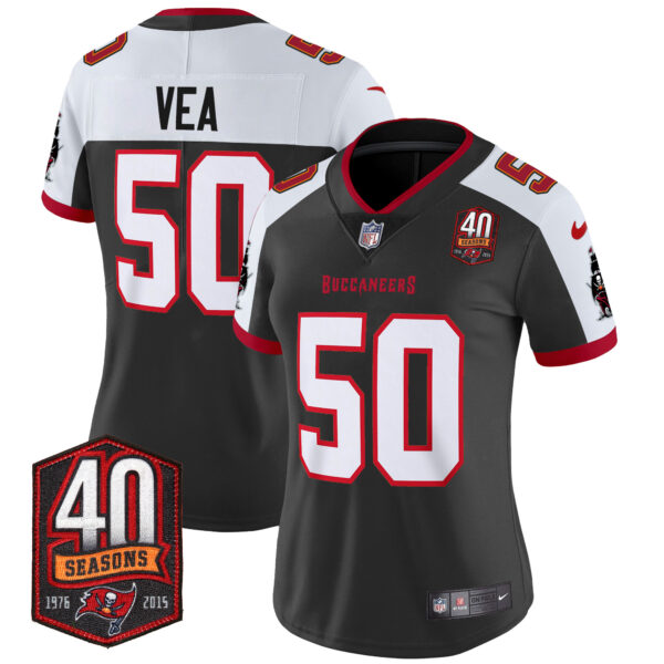 Women's Buccaneers 40th Season Patch Vapor Limited Jersey - All Stitched - Image 5
