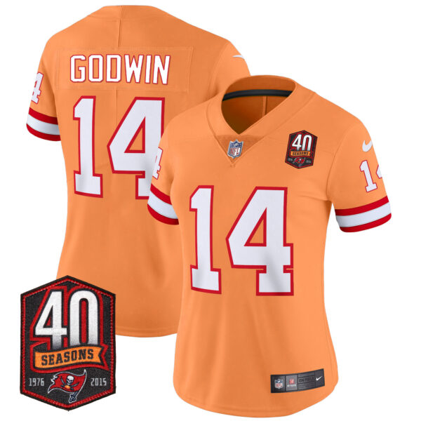 Women's Buccaneers 40th Season Patch Vapor Limited Jersey - All Stitched - Image 38