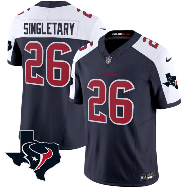 Men's Houston Texans Color Rush Legend Vapor Jersey V2 - All Stitched - Image 13