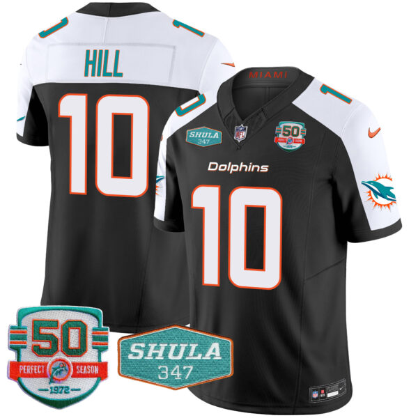 Men's Dolphins Shula 347 Patch Vapor Jersey - All Stitched - Image 4