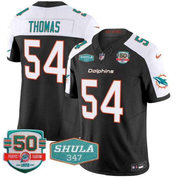 Men's Dolphins Shula 347 Patch Vapor Jersey - All Stitched - Image 6