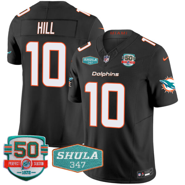 Men's Dolphins Shula 347 Patch Vapor Jersey - All Stitched - Image 36