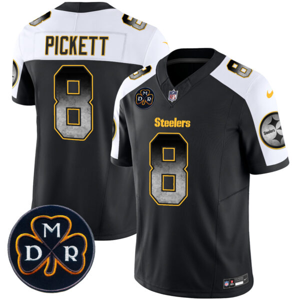 Men's Steelers DMR Patch Arch Smoke Vapor Limited Jersey - All Stitched - Image 9