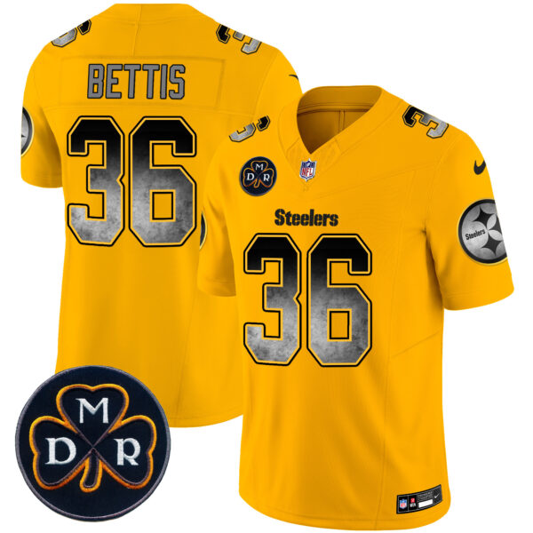 Men's Steelers DMR Patch Arch Smoke Vapor Limited Jersey - All Stitched - Image 35