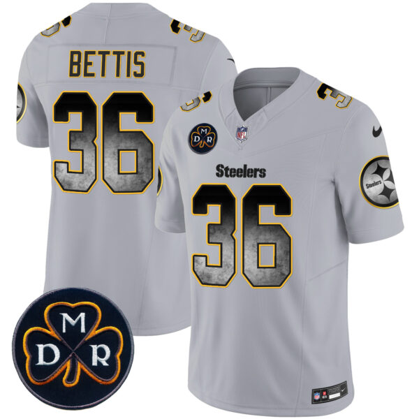 Men's Steelers DMR Patch Arch Smoke Vapor Limited Jersey - All Stitched - Image 28
