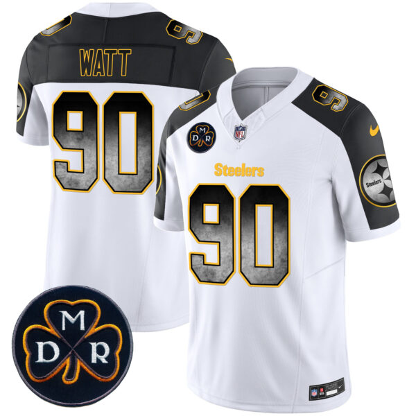 Men's Steelers DMR Patch Arch Smoke Vapor Limited Jersey - All Stitched - Image 36
