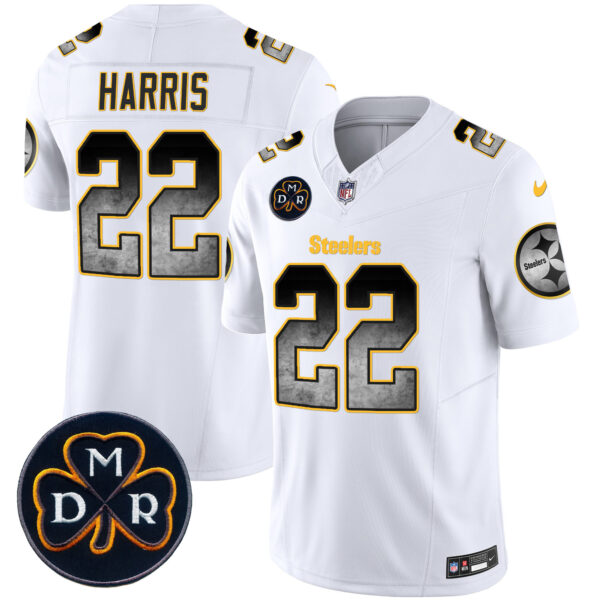 Men's Steelers DMR Patch Arch Smoke Vapor Limited Jersey - All Stitched - Image 18