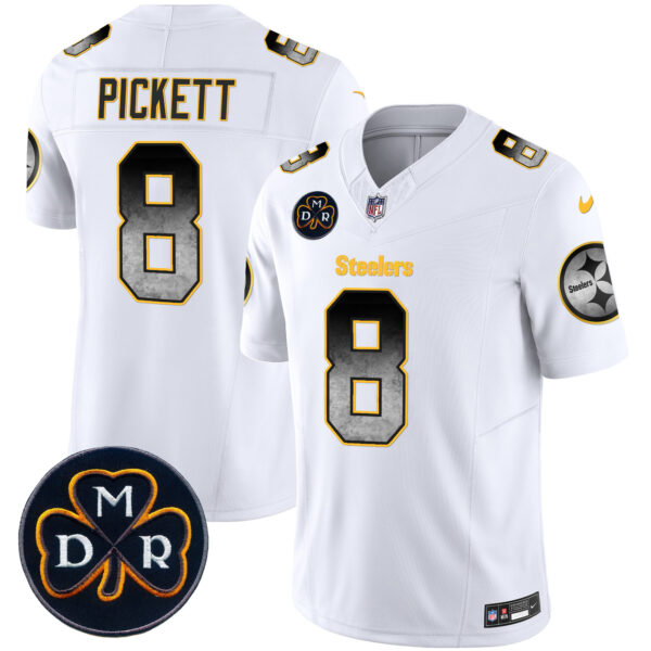 Men's Steelers DMR Patch Arch Smoke Vapor Limited Jersey - All Stitched - Image 16