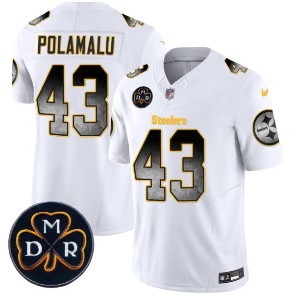 Men's Steelers DMR Patch Arch Smoke Vapor Limited Jersey - All Stitched - Image 20