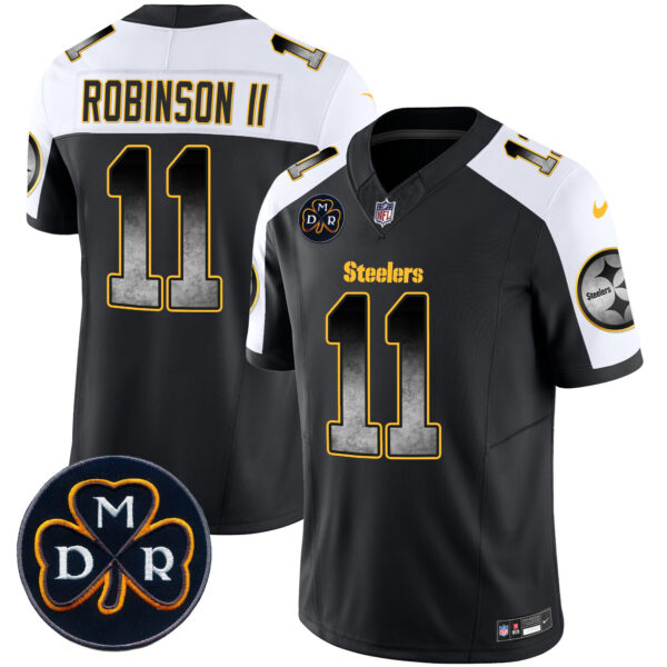 Men's Steelers DMR Patch Arch Smoke Vapor Limited Jersey - All Stitched - Image 12