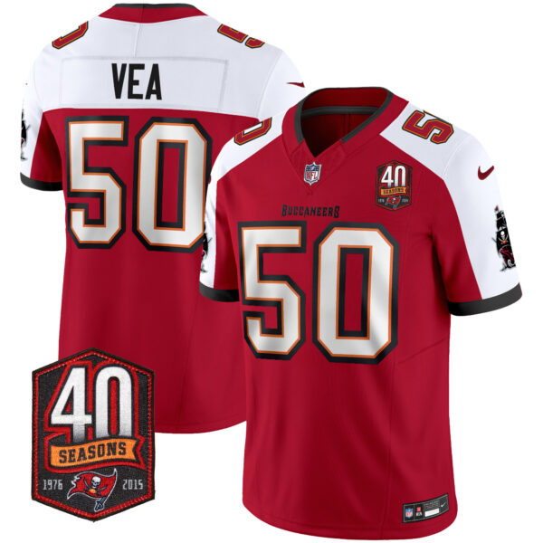 Men's Buccaneers 40th Season Patch Vapor Limited Jersey - All Stitched - Image 12