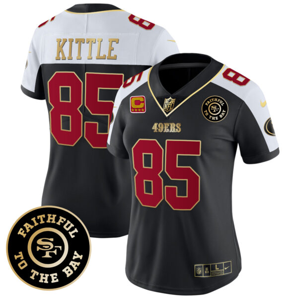 Women's 49ers Faithful To The Bay 2024 Patch Vapor Limited Jersey - All Stitched - Image 4